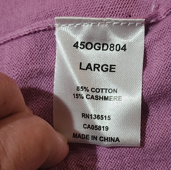 Revolve One Grey Day Lavender Cotton Cashmere Longline Open Front Cardigan Large - Picture 7 of 9